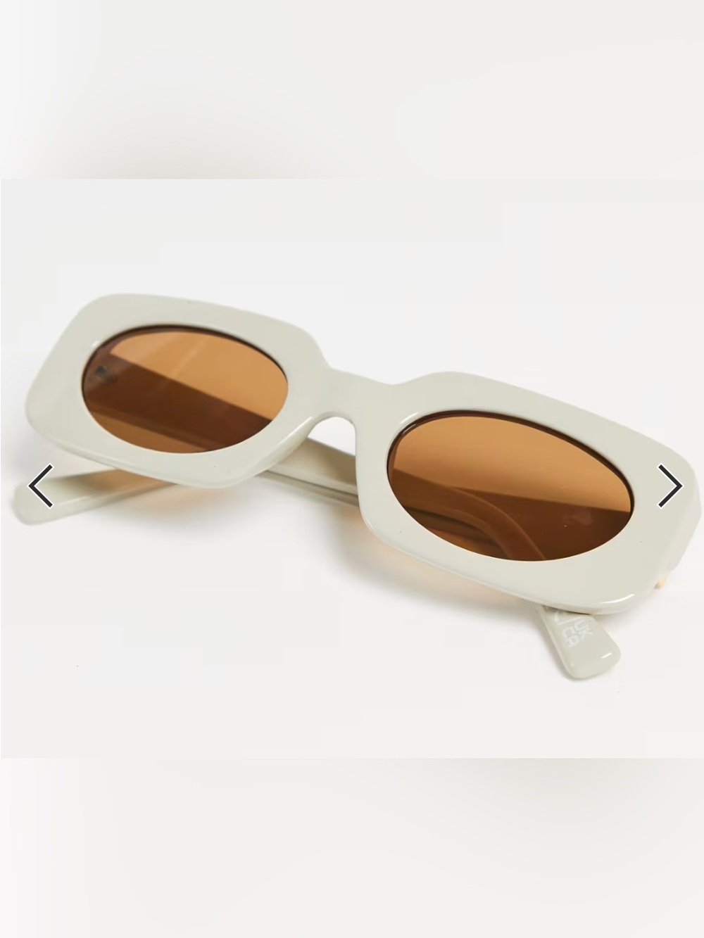 ASOS Square Rounded Sunglasses with Orangey Lenses